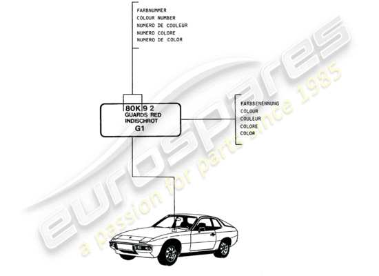 a part diagram from the Porsche 924 parts catalogue