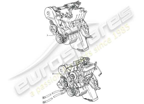 a part diagram from the Porsche 924 (1983) parts catalogue