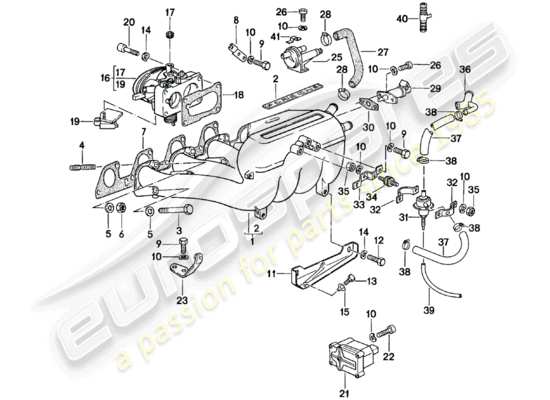 a part diagram from the Porsche 924 parts catalogue