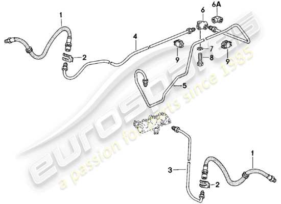 a part diagram from the Porsche 924 parts catalogue