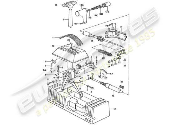 a part diagram from the Porsche 924 parts catalogue