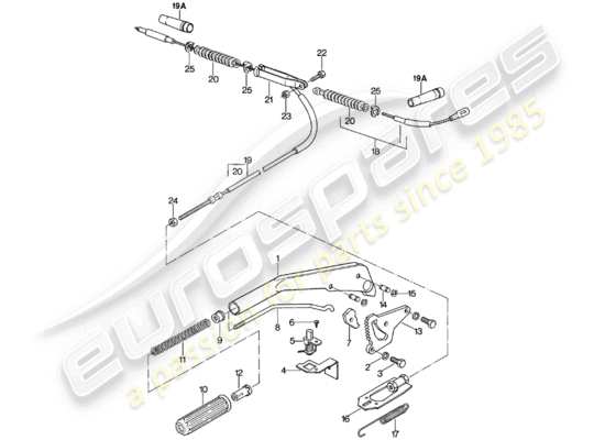 a part diagram from the Porsche 924 parts catalogue