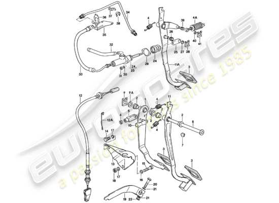 a part diagram from the Porsche 924 parts catalogue