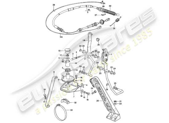 a part diagram from the Porsche 924 (1983) parts catalogue