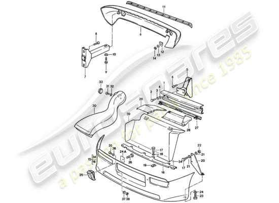 a part diagram from the Porsche 924 parts catalogue