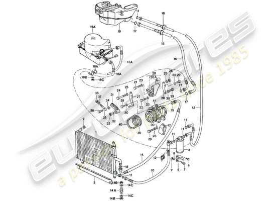 a part diagram from the Porsche 924 parts catalogue