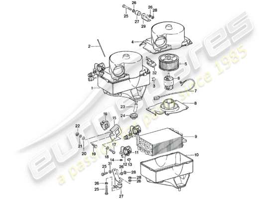 a part diagram from the Porsche 924 parts catalogue