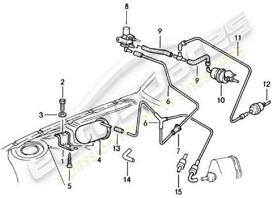 a part diagram from the Porsche 924 parts catalogue