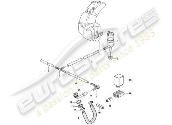 a part diagram from the Porsche 924 parts catalogue