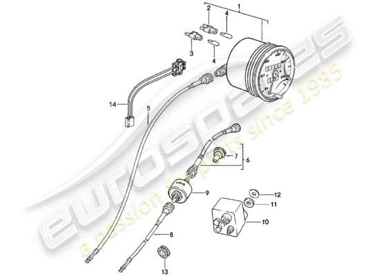 a part diagram from the Porsche 924 parts catalogue