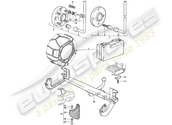 a part diagram from the Porsche 924 parts catalogue