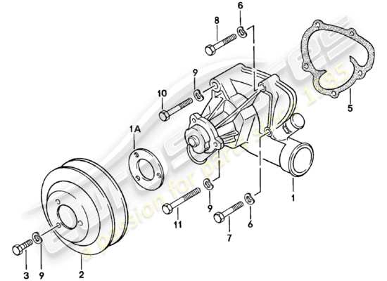 a part diagram from the Porsche 924 parts catalogue