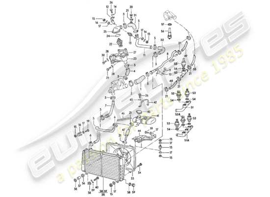 a part diagram from the Porsche 924 parts catalogue