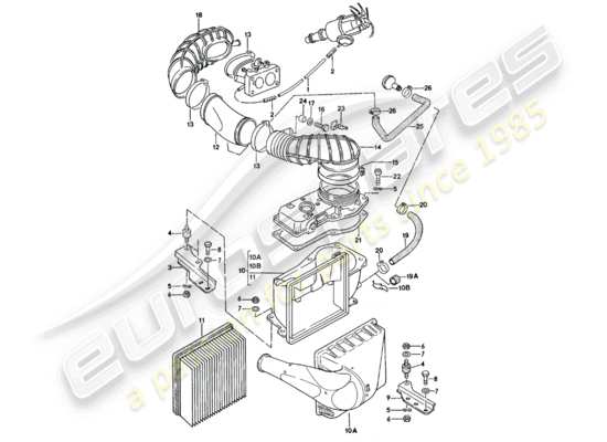 a part diagram from the Porsche 924 parts catalogue