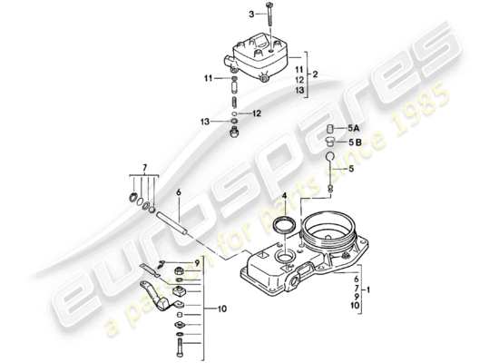 a part diagram from the Porsche 924 (1984) parts catalogue