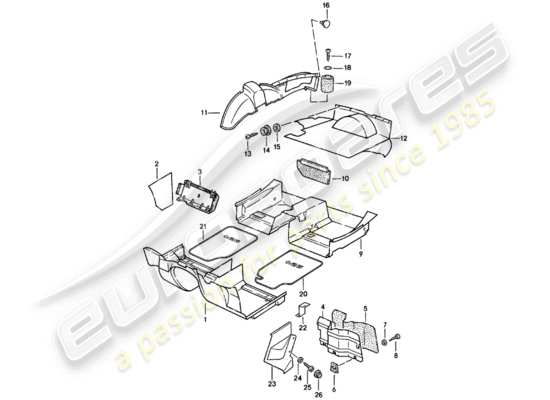 a part diagram from the Porsche 924 parts catalogue