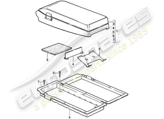 a part diagram from the Porsche 924 (1984) parts catalogue