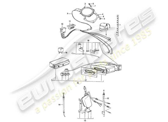 a part diagram from the Porsche 924 parts catalogue