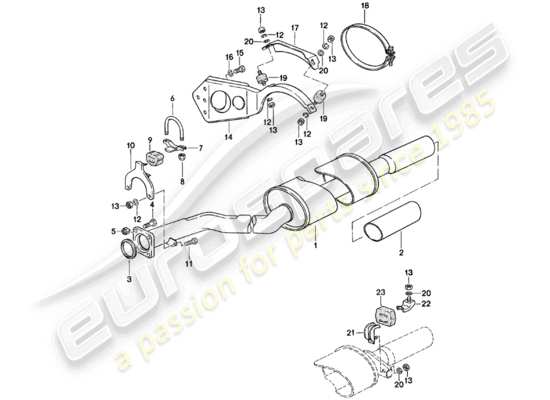 a part diagram from the Porsche 924 parts catalogue