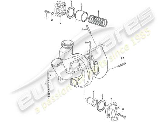 a part diagram from the Porsche 924 parts catalogue