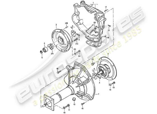 a part diagram from the Porsche 924 (1985) parts catalogue