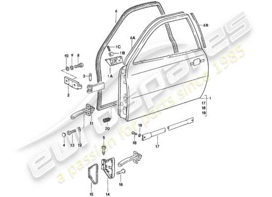 a part diagram from the Porsche 924 parts catalogue