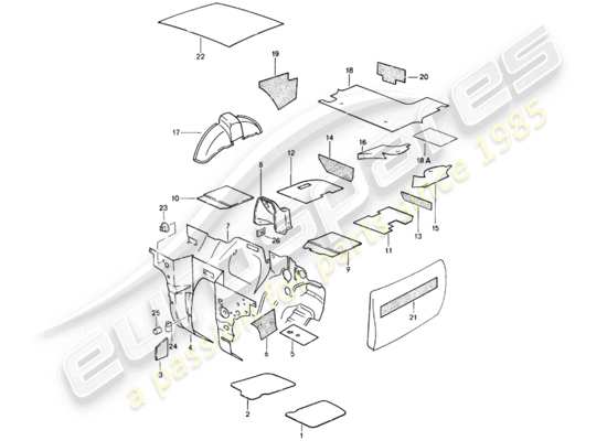 a part diagram from the Porsche 924 parts catalogue