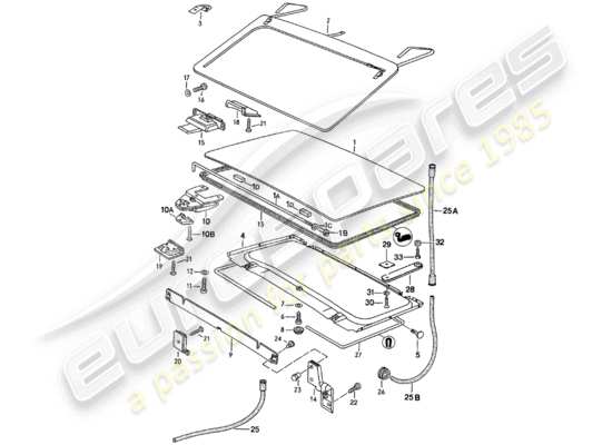 a part diagram from the Porsche 924 parts catalogue