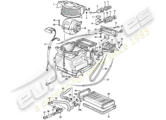 a part diagram from the Porsche 924 parts catalogue