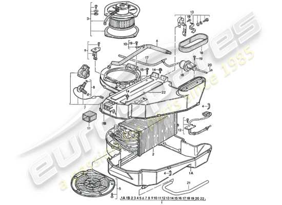 a part diagram from the Porsche 924 parts catalogue