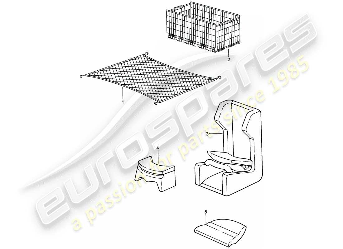 Porsche 924S (1986) Accessories Part Diagram