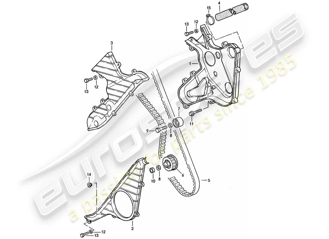 Porsche 924S (1986) CAMSHAFT - DRIVING MECHANISM - D >> - MJ 1986 Part Diagram