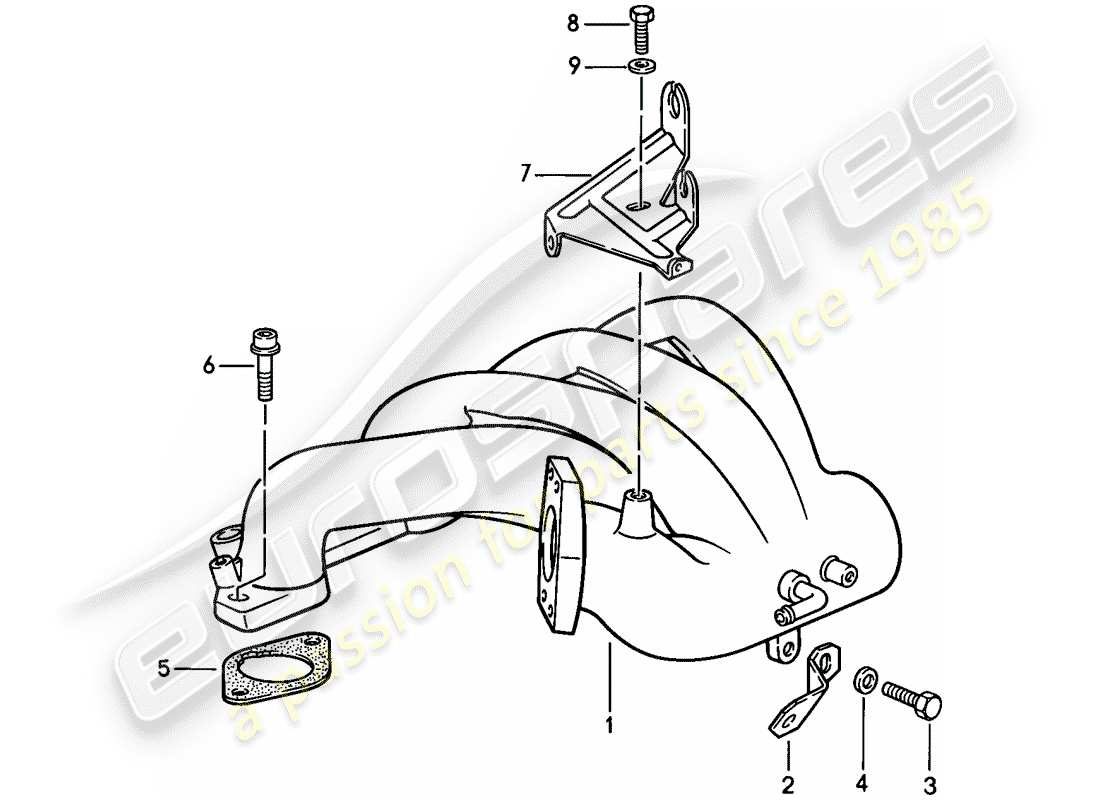 Porsche 924S (1986) L-JETRONIC - 3 Part Diagram