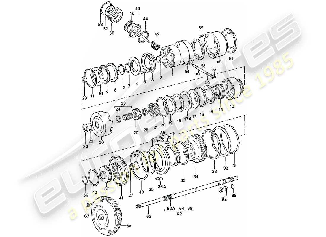 Porsche 924S (1986) TRANSMISSION CONTROL - AUTOMATIC TRANSMISSION Part Diagram