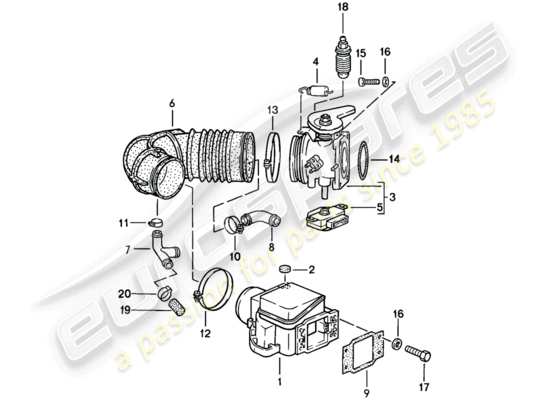 a part diagram from the Porsche 924S (1986) parts catalogue