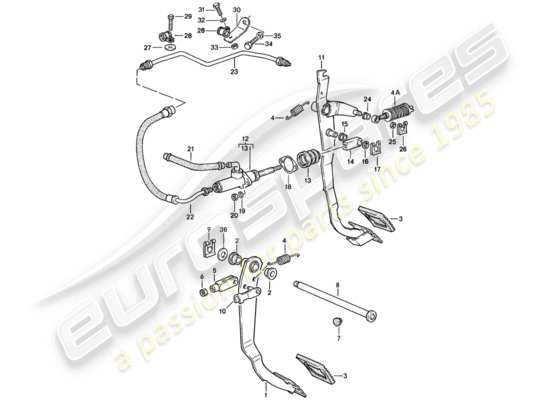 a part diagram from the Porsche 924S parts catalogue