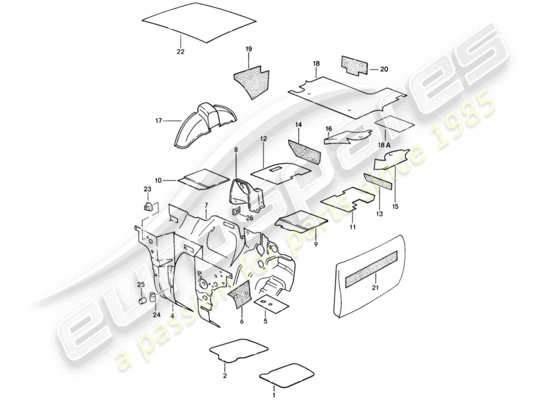 a part diagram from the Porsche 924S parts catalogue