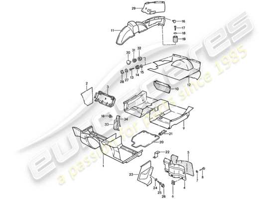 a part diagram from the Porsche 924S parts catalogue