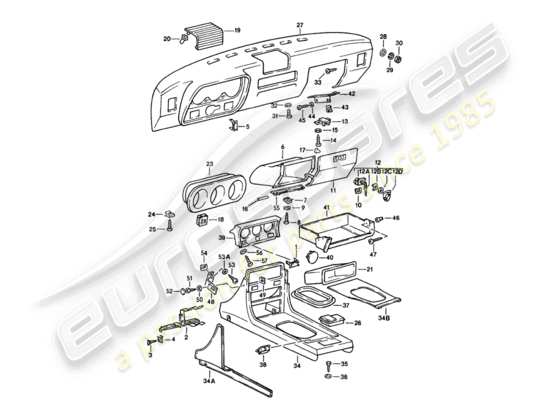 a part diagram from the Porsche 924S parts catalogue