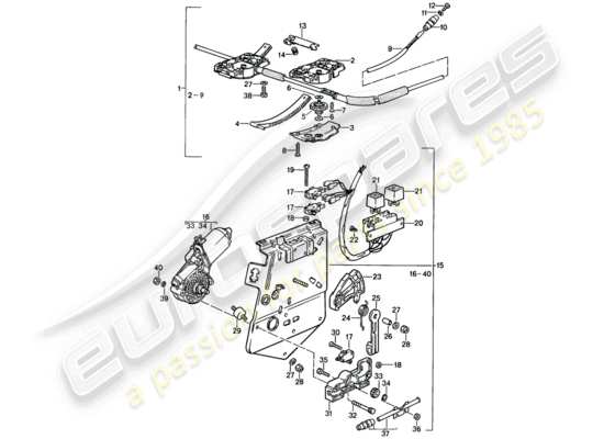 a part diagram from the Porsche 924S parts catalogue