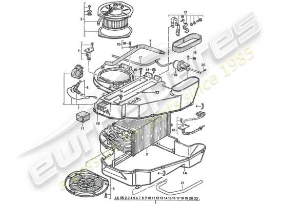 a part diagram from the Porsche 924S parts catalogue