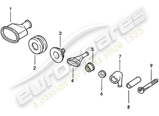 a part diagram from the Porsche 924S parts catalogue