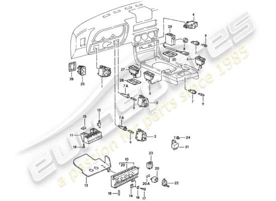 a part diagram from the Porsche 924S parts catalogue