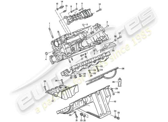 a part diagram from the Porsche 924S parts catalogue