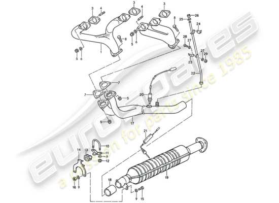 a part diagram from the Porsche 924S parts catalogue