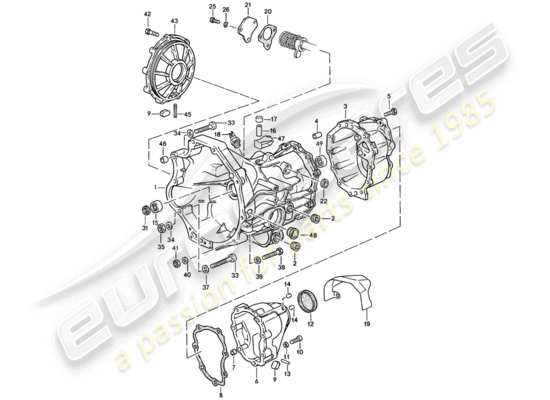 a part diagram from the Porsche 924S parts catalogue