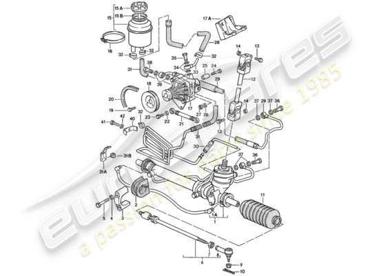 a part diagram from the Porsche 924S parts catalogue