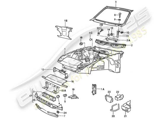 a part diagram from the Porsche 924S parts catalogue