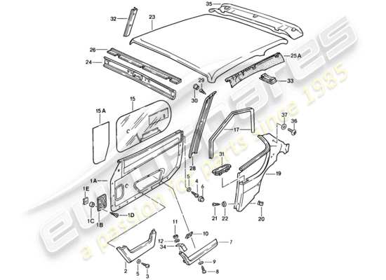 a part diagram from the Porsche 924S parts catalogue