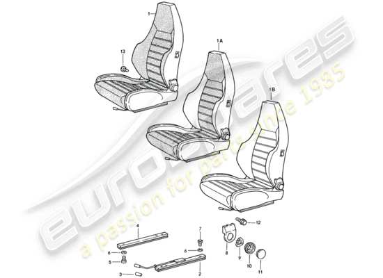 a part diagram from the Porsche 924S parts catalogue